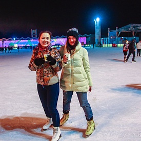 На катке «Лёд» в Сокольниках состоялась репетиция нового года